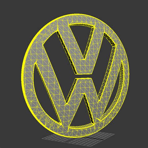 Volkswagen Logo 3d Model Cgtrader