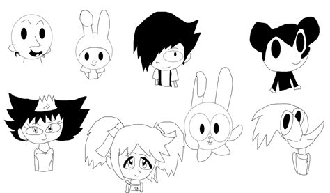 Characters Doodles 2 By Iza200117 On Deviantart