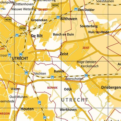 gekleurde gemeentekaart utrecht provinciekaarten nederland vector map