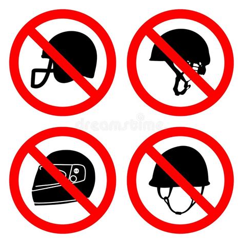 No Helmets Icons Set Great For Any Use Vector Eps10 Stock Vector