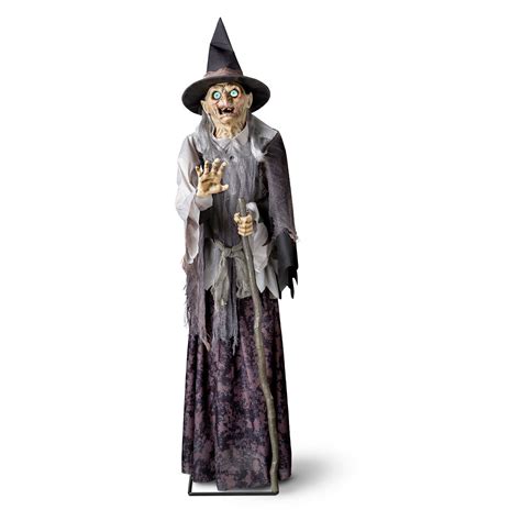 Tis Your Season | 6 Ft Lunging Haggard Witch Animatronic Halloween 