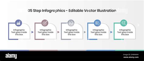 5 Steps Infographics Design Template Graph Pie Chart Workflow