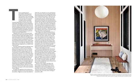 Modern Chalet Luxe Magazine Article