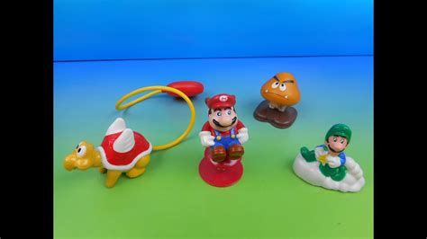 1989 Nintendo Super Mario 3 Set Of 4 Mcdonalds Happy Meal Collectibles