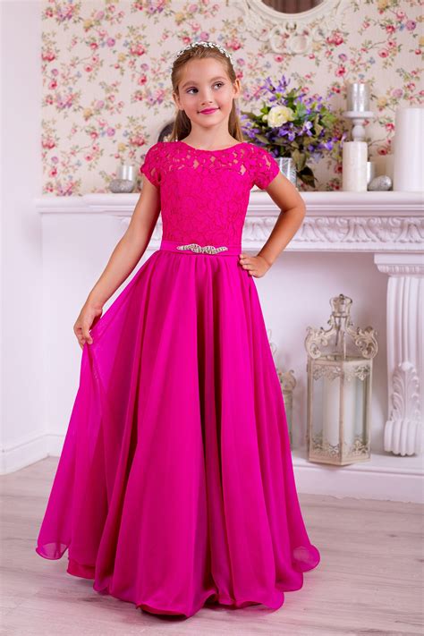 Pin By Katierives On Dresses Hot Pink Flower Girl Dresses Pink