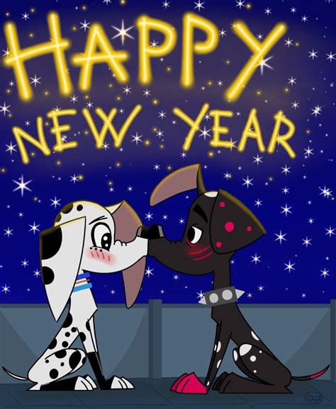 Happy New Year 2021 101 Dalmatians Cartoon Characters Dalmatian