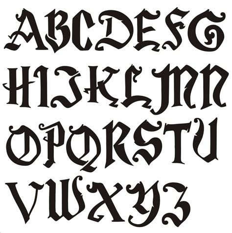 Alphabet Reusable Stencil Magic102015 A Z 7 Sizes Available Etsy In