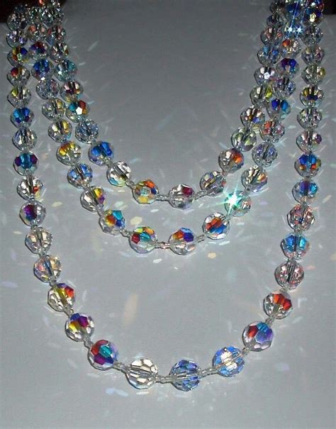 Clear Crystal Necklace Crystal Jewelry Beaded Jewelry Beaded