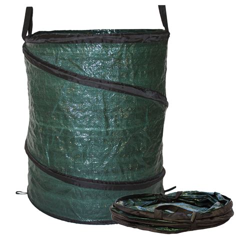 Collapsible Reusable 30 Gallon Pop Up Lawn Garden Leaf Bag Trash Can