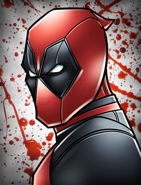 Drawing Deadpool Easy Step By Step Marvel Characters Draw Marvel