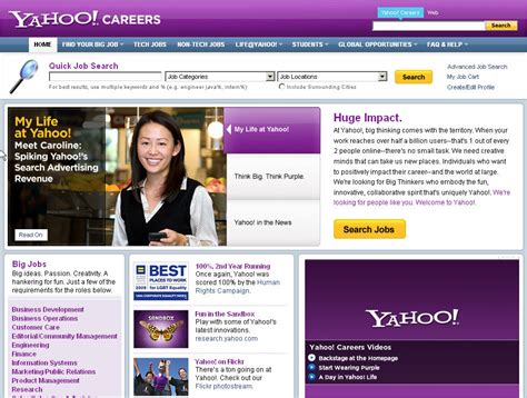 Best Corporate Career Site Another Look At Award Winning Yahoo