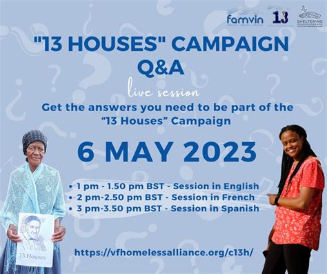 13 Houses Campaign Qanda Live Session May 6 2023 Famvin Newsen