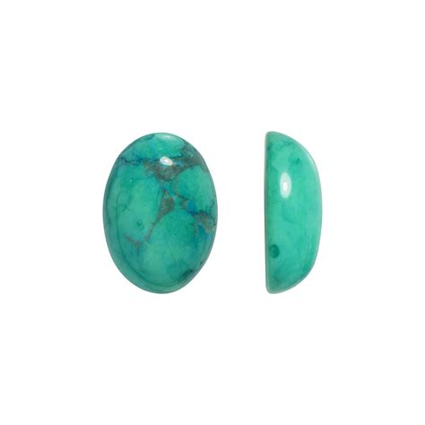 Chinese Turquoise Dyed Howlite Gemstone Oval Flat Back Cabochons 14x10
