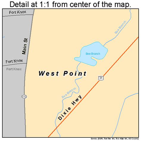 West Point Kentucky Street Map 2181930