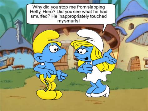 Image Smurfette Angry With Hero Smurfs Fanon Wiki Fandom