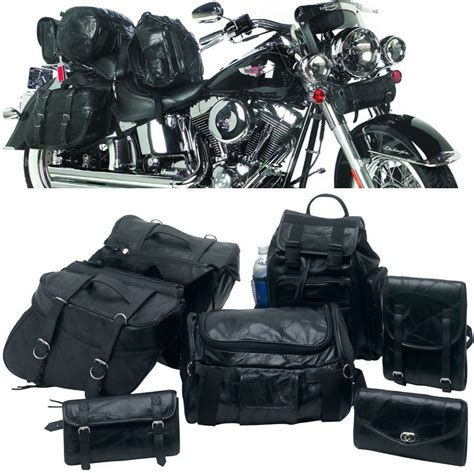 Leather Motorcycle Luggage Set