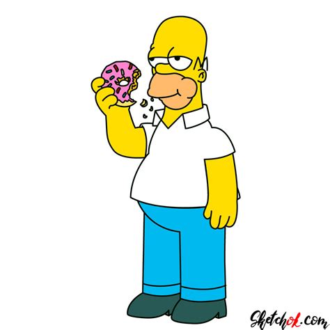 Самые новые твиты от bart simpson (@bartsimpson): How to draw Homer Simpson eating a donut - Step by step ...