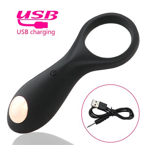 Newest Usb Charging Vibrating Penis Cock Ring Delay Ejaculation Stimulation Clitoris Couples