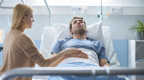 Wife Visiting Her Recovering Husband In The Hospital Stock Image F0333158 Science Photo