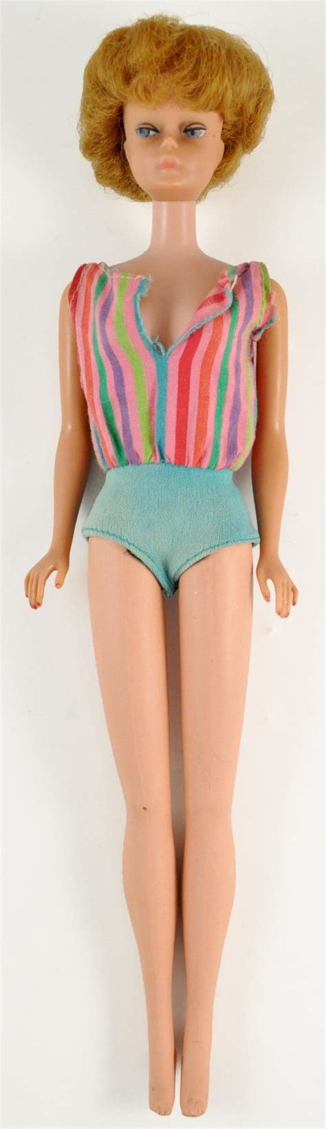 Vintage Barbie Doll Bubble Cut Swimsuit American Girl Bendable Legs 1966 Japan Ebay