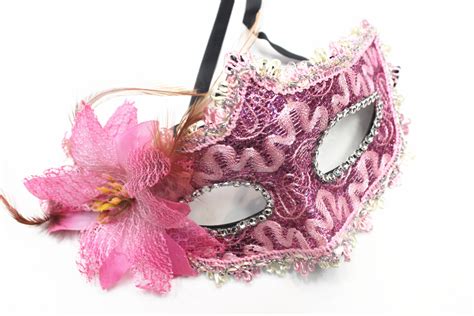 Hot Pink Mask Unisex Mask Perfect For Masquerade Mask Prom Wedding