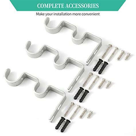 Anndason Heavy Duty Curtain Rod Brackets Double Curtain Rod Brackets