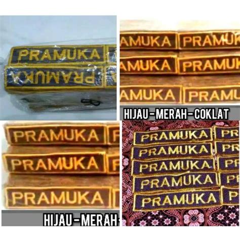 Jual Badge Pramuka Bordir Tulisan Pramuka Bordir 100pcs Shopee Indonesia