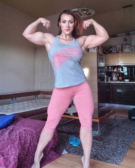 Gorgeous Woman Bodybuilder With Big Biceps Susanna Tirpak Strong Girl Abs