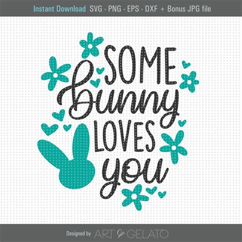 Some Bunny Loves You SVG Osterhase SVG Osterschild SVG | Etsy