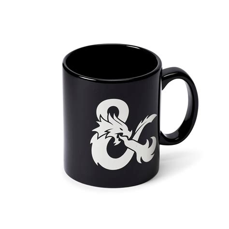 Dungeons And Dragons Black Ceramic Ampersand Logo Mug 16 Ounces