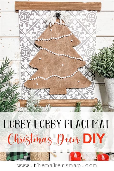 How to Make a Hobby Lobby Placemat Christmas Decor DIY