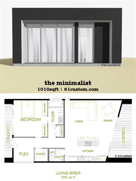 The Minimalist Small Modern House Plan 61custom Planos De Casas