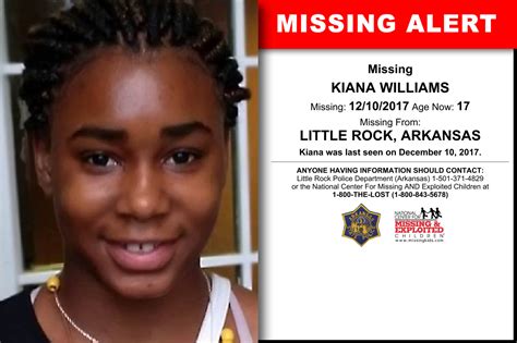 Arkansas Kiana Williams Missing Kids Missing And Exploited