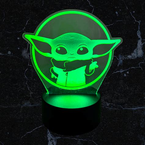 Home And Garden Baby Yoda Personalized Free Star Wars Led Night Light
