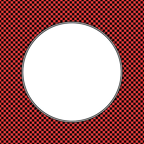 Black And Red Checkered Pattern With White Circle In Center