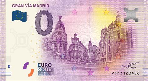 Souvenir 0 Euro VEDZ Gran Via Madrid