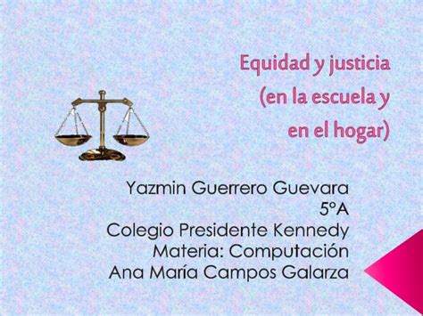 Equidad Y Justicia
