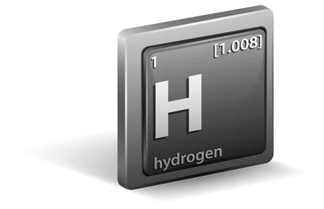 Hydrogen Chemical Element Chemical Symbol With Atomic Number And