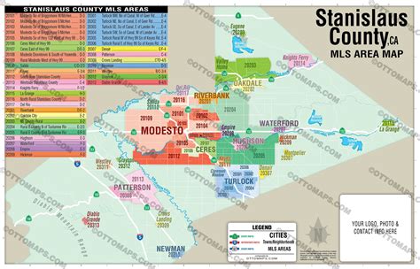 Stanislaus County Mls Area Map California Otto Maps