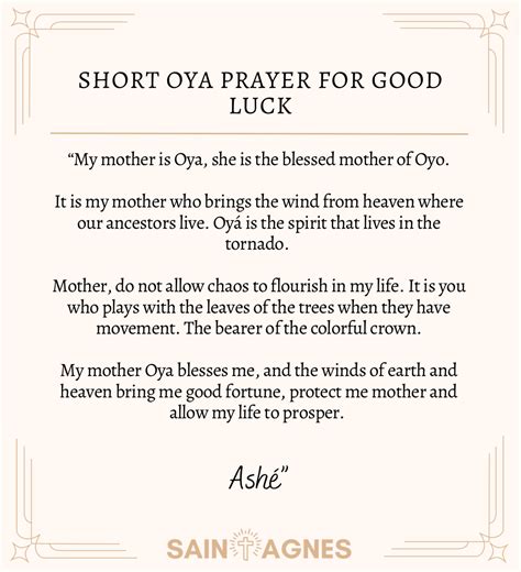 5 Oya Prayers For Protection Change And Health