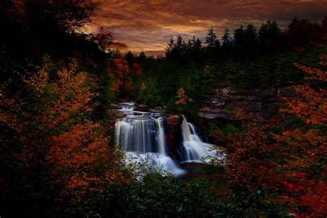 Autumn Waterfall Sunset Autumn Waterfall Sunset Nature Pho Flickr