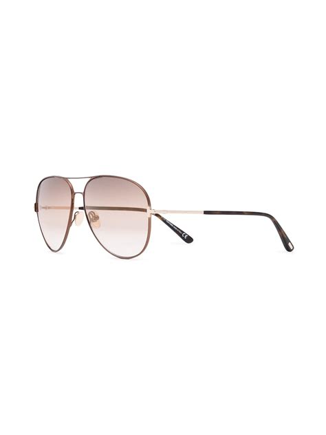 Tom Ford Eyewear Clark Pilot Frame Sunglasses Farfetch