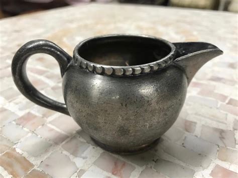 Pewter Creamers Small Pewter Pitcher Vintage International Pewter