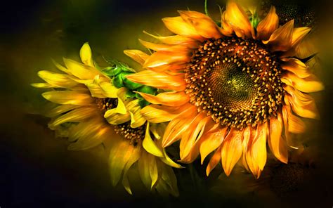 sunflower hd wallpaper background image  id