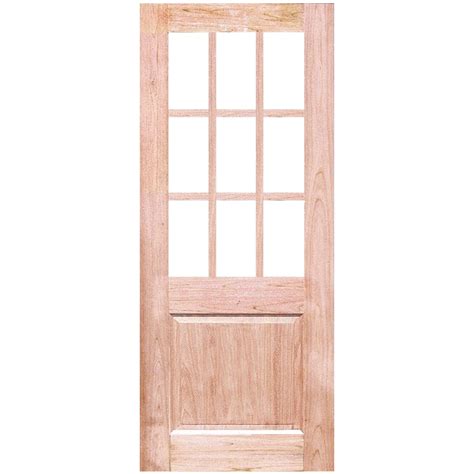 Half French 9l 1p Solid Timber Door Elegant Building Supplies