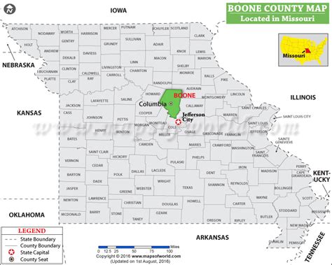 Boone County Map Missouri
