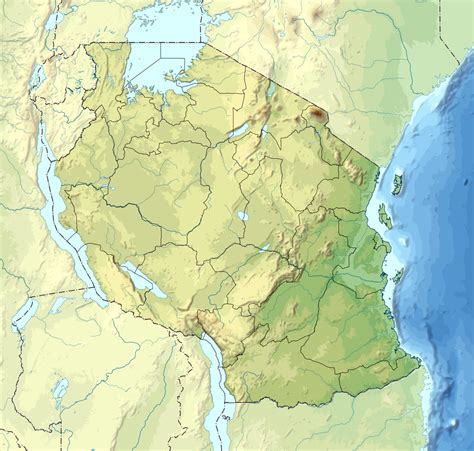 Detailed Relief Map Of Tanzania Tanzania Africa Mapsland Maps