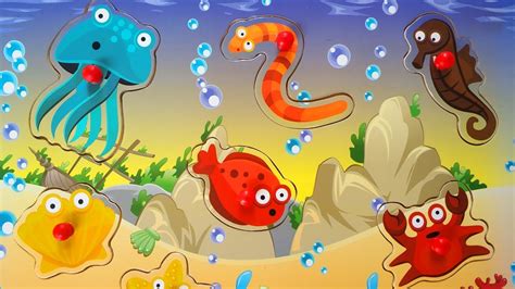 Animals For Kids Learn Sea Animals Names With Puzzle