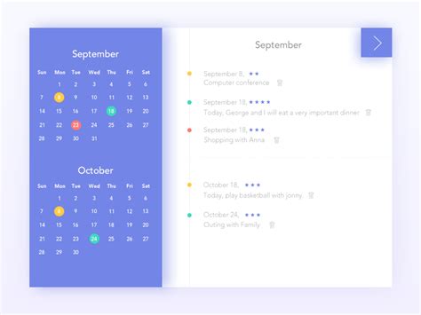 Calendar Design Calendar Design Web Design Schedule Design