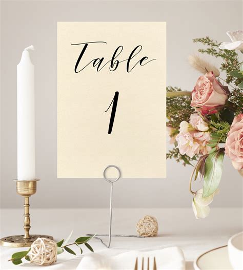 Wedding Table Number Cards In Packs Of 5 10 Or 15 White Etsy India